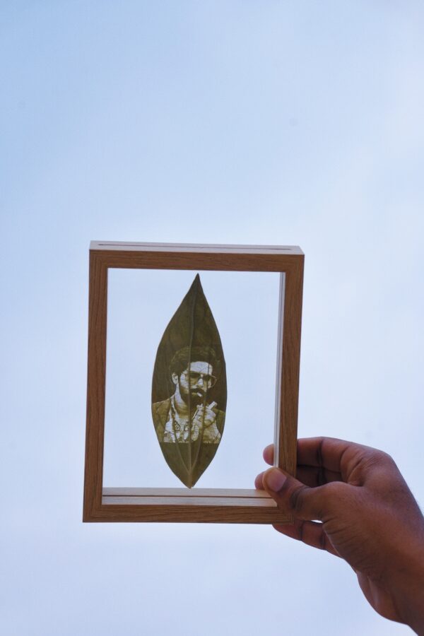Custom Photo Leaf Engraving- Wooden Frame - Image 2